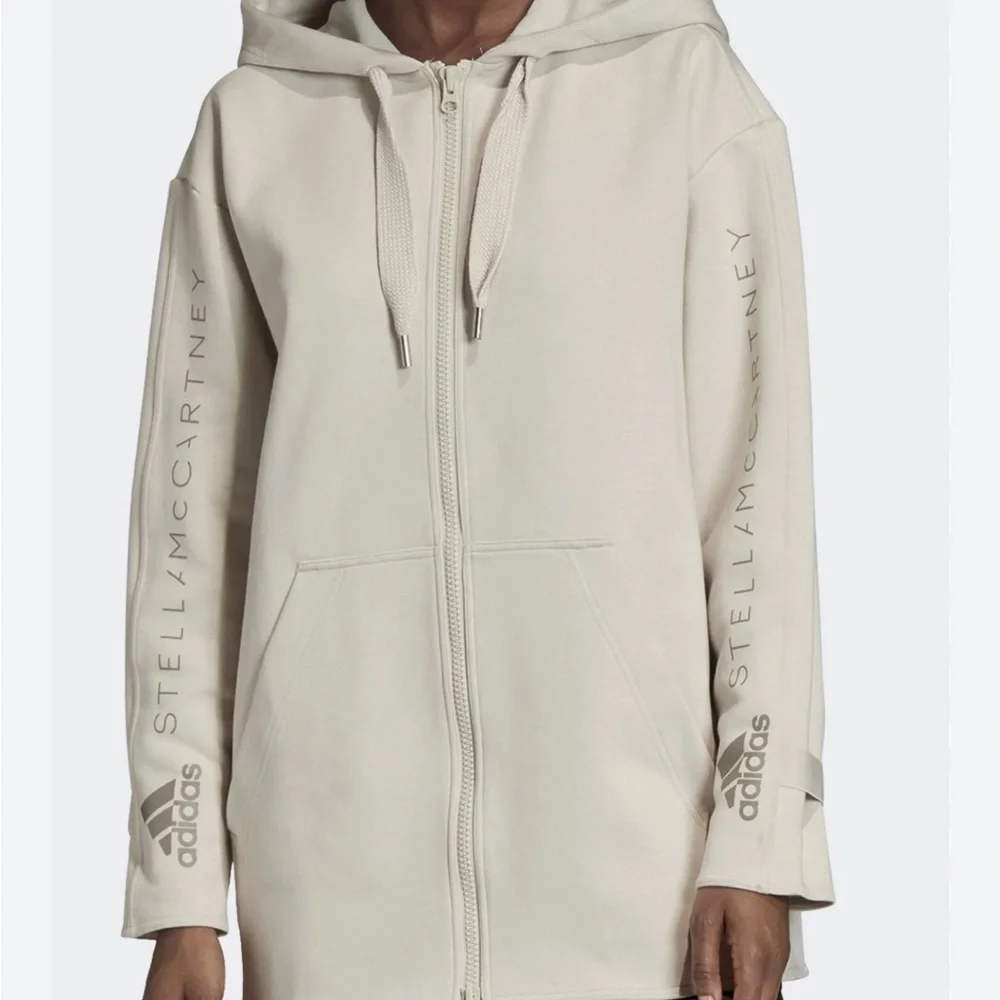 ADIDAS BY STELLA MCCARTNEY Grey Tan Zip Up Sweatshirt Size XS